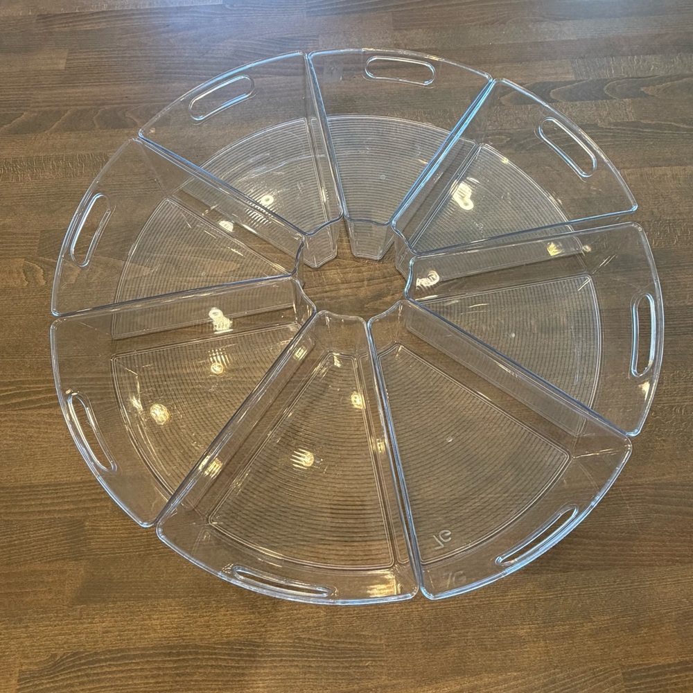 Set of 4 - Triangular Lazy Susan Organizer Bins